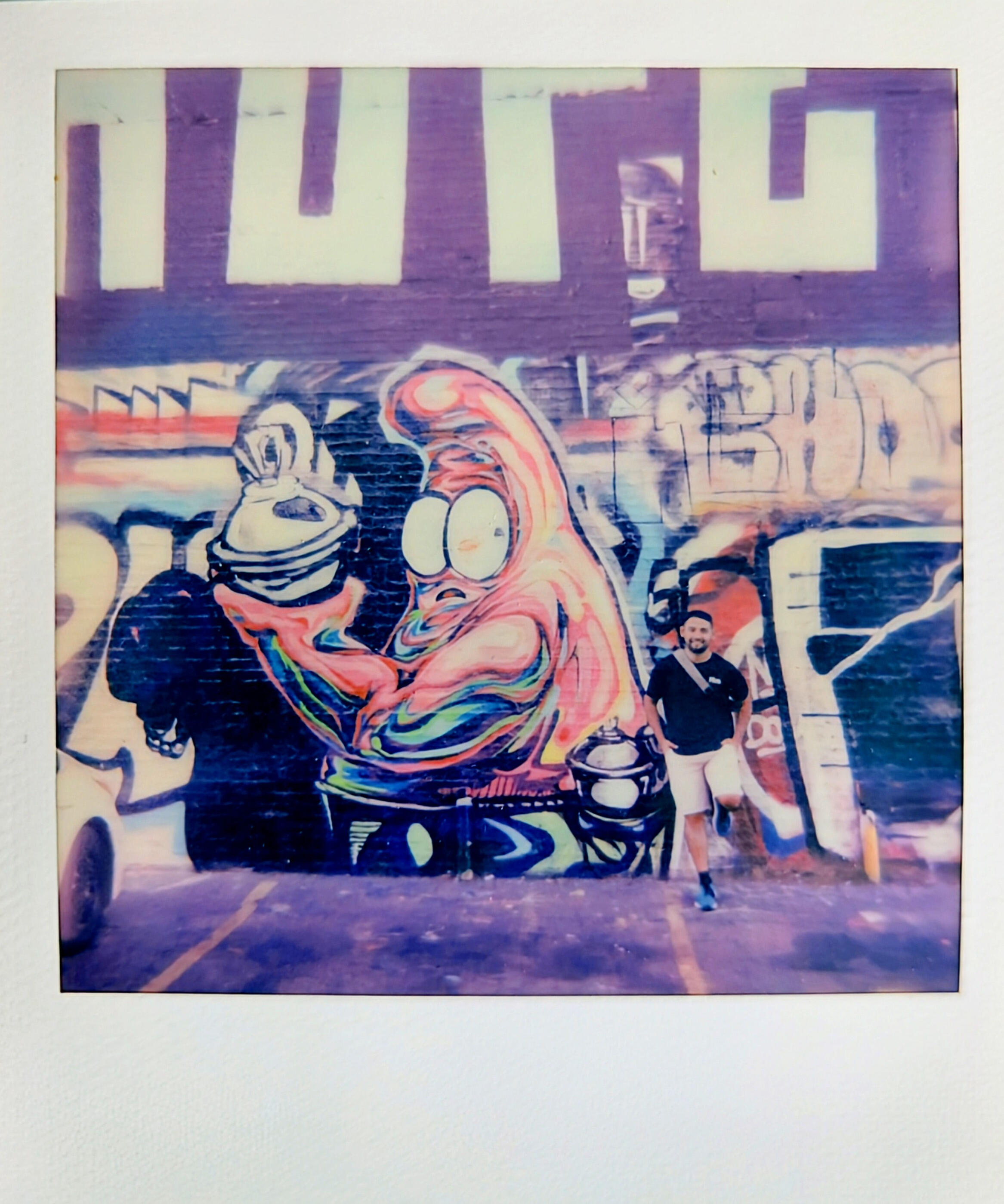 Polaroid in DTLA with street art Polaroid in DTLA with street art